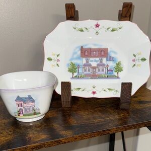 Lenox Village Sweet Shoppe candy tray and treat bowl